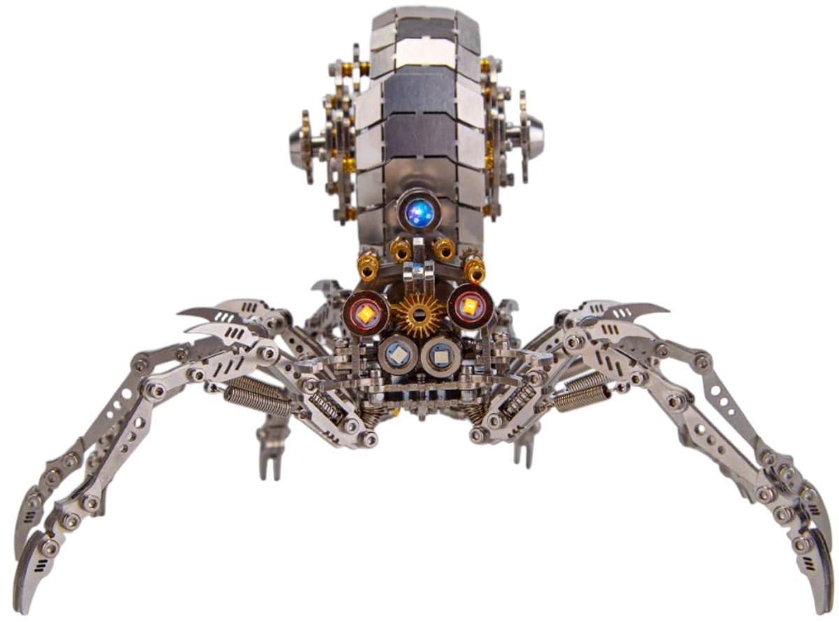 Modelbouw Reuzenspin Bouwpakket - Lichtgevende Ogen + Beweegbare Poten | 500+ Onderdelen